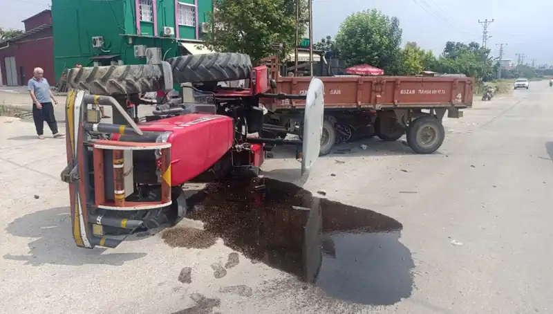 Otomobil ile Çarpışan Traktör Devrildi: Yarım Kalan Bir Gün