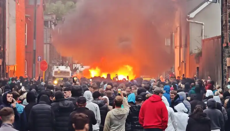 Kuzey İrlanda'da Cinsel Saldırı Protestosunda Gerilim: Evler Ateşe Verildi